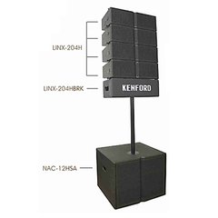 Акустическая система линейного массива EMS LINX-204HF напольного типа, 1700W