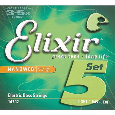 Струни для бас-гітар Elixir 5S NW LM L
