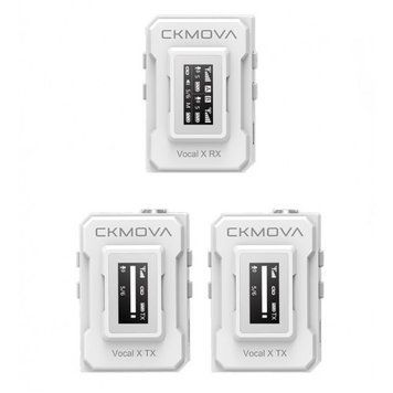 Мікрофон бездротовий CKMOVA Vocal X V2W (Білий)