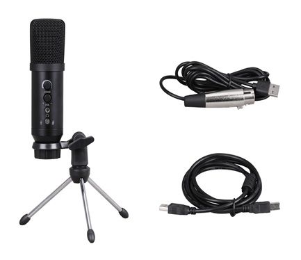 Конденсаторний мікрофон EMS USB-8 чорного кольору