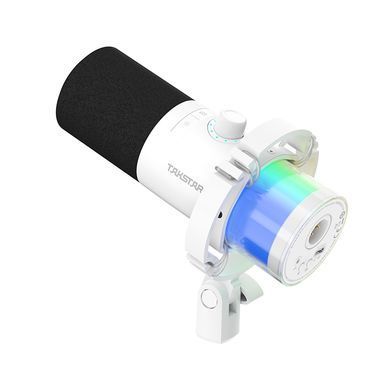 Фото товару Кондесаторний USB/XLR-мікрофон Takstar GX5-BW, білий