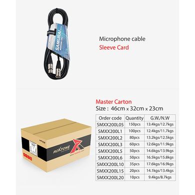 Микрофонный кабель Roxtone SMXX200L10, 2x0.22, 10 м