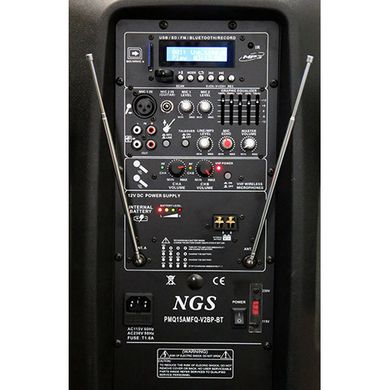 Автономная акустика NGS PMQ15AMFQ-V2BP-BT 15", 300Вт