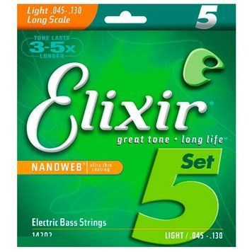 Струны для бас-гитар Elixir 5S NW L L