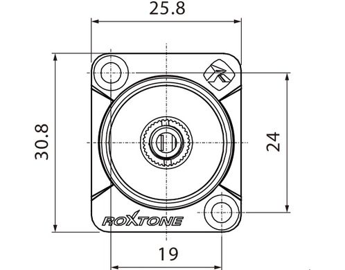 Роз'єм Roxtone RMJ3FD 3.5mm stereo jack female (мама) панельний