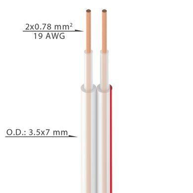 Спикерный Hi-Fi кабель Roxtone SC002A, 2х0.78, 100 м
