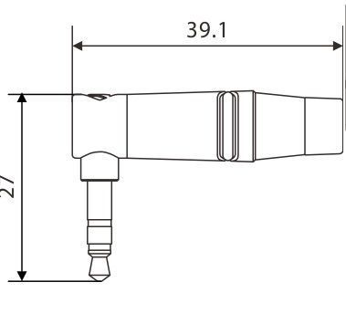 Роз'єм Roxtone RMJ3RPP-NN Jack 3,5 (stereo) кутовий