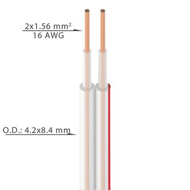 Спікерний Hi-Fi кабель Roxtone SC002B, 2x1.56, 100 м