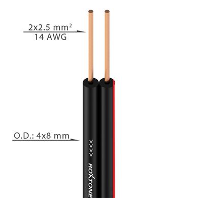 Спикерный Hi-Fi кабель Roxtone SC008C, 2x2.50, 100 м