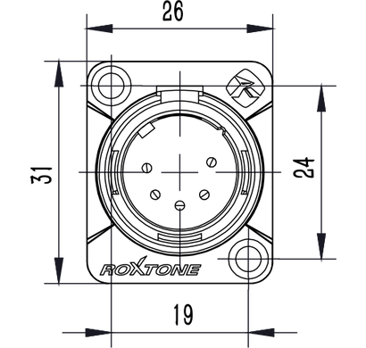 Роз'єм Roxtone RX5MD-NT 5-pin XLR male (папа)