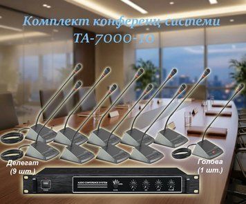 Комплект конференц-системи Emiter-S TA-7000-10