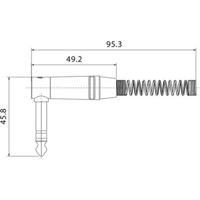 Разъем Roxtone RJ3RPP-BN Jack 6.3 мм (stereo) угловой