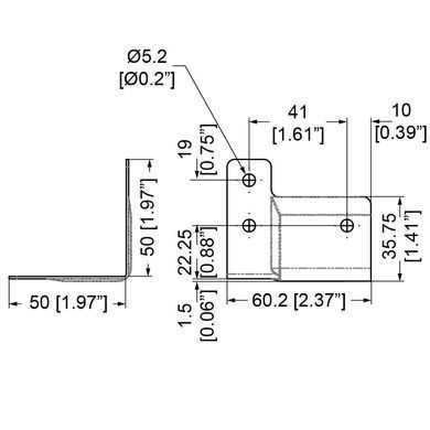 Скоба угловая Penn Elcom B1135z