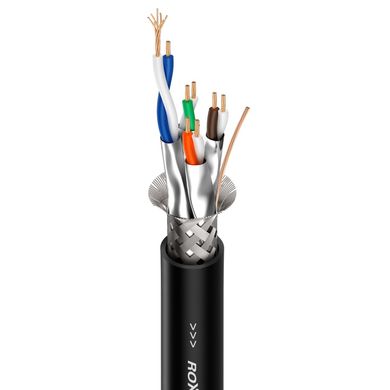Гнучкий кабель категорії 6 Roxtone C6AP, 4x2х0.22 кв. мм, вн. діаметр 8 мм, 100 м