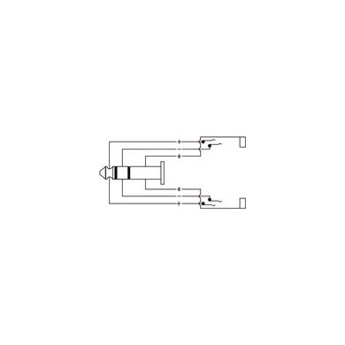 Переходник Roxtone RPAN300 6.3mm jack stereo male (папа) - 2x6.3 jack stereo female (мама)