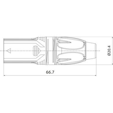 Разъём Roxtone RX3M-NG XLR male (папа)