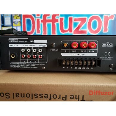 Трансляційний підсилювач BIG PADIG250 5zone USB/MP3/FM/BT