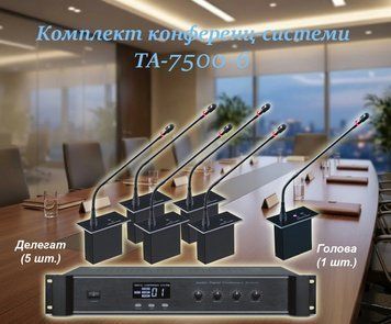 Комплект конференц-системи Emiter-S TA-7500-6