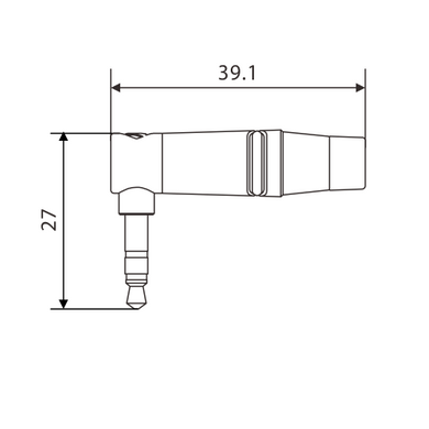 Роз'єм Roxtone RMJ3RPX-BG кутовий mini-Jack 3,5 мм stereo
