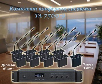 Комплект конференц-системи Emiter-S TA-7500-9