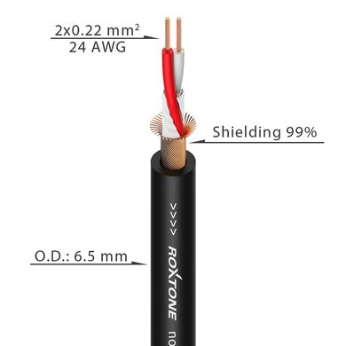 Мікрофонний кабель Roxtone SFMC265, 2х0.22, 100 м