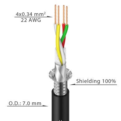 DMX-кабель Roxtone DMX004, 4х0.34, 100 м