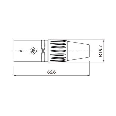 Разъем Roxtone RX3MP-NT XLR male (папа)