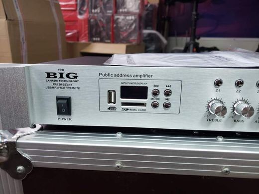Трансляційний підсилювач BIG PA120 5zone USB/MP3/FM/BT