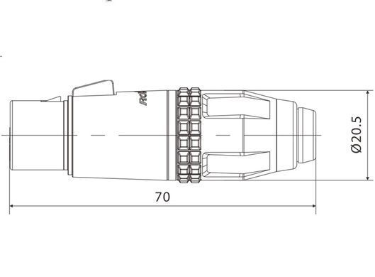 Разъем Roxtone RX3FWP-NG XLR female (мама) водозащитный