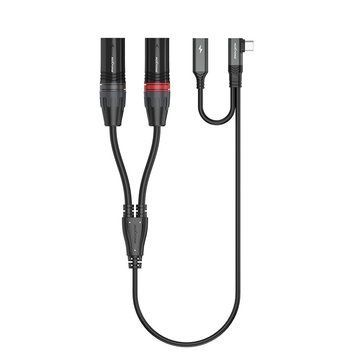 Двохканальний балансний аудіокабель Roxtone RA3B-TC2XM USB-C - 2*XLR тато
