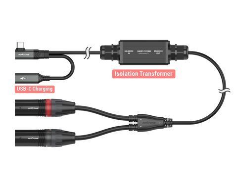 Фото товару Двохканальний балансовий аудіокабель Roxtone RA3DT-TC2XM USB-C - 2*XLR тато