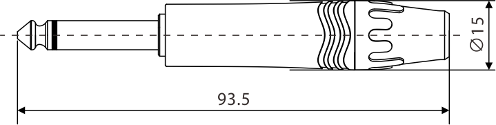 Роз'єм Roxtone J2NN Jack 6,3 mono