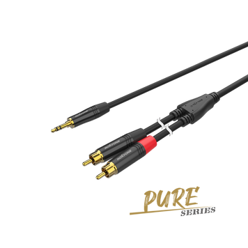Аудіокабель Roxtone PACC150L2, mini-Jack - 2 x RCA, 2 м