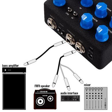 Педаль эффектов NUX MLD Bass Preamp + DI Pedal (NBP-5)