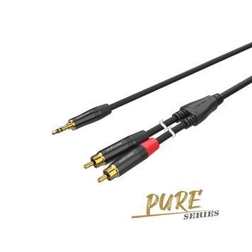 Аудіокабель Roxtone PACC150L6, mini-Jack - 2 x RCA, 6 м