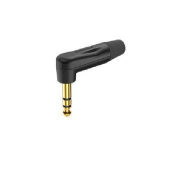 Разъем Roxtone PJ3RX-BG Jack 6,3 plug (stereo) угловой