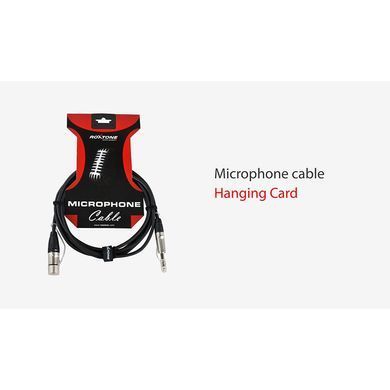 Микрофонный кабель Roxtone DMXJ230L3, XLR - Jack, 2x0.22, 3 м
