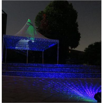 Лазер водонепроникний EMS 12P06 Blue moving firefly garden laser + LED