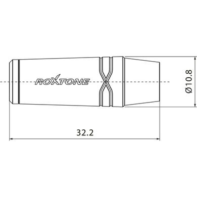 Роз'єм Roxtone RMJ3FPP-45-NN Jack 3,5 мм (stereo)