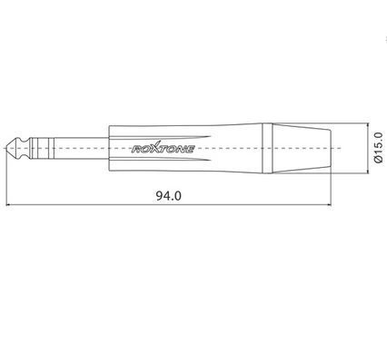 Роз'єм Roxtone PJ3X-BG Jack 6,3 plug (stereo)