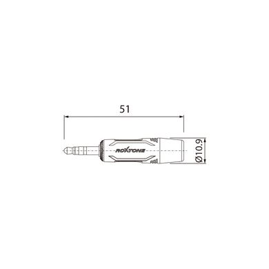 Роз'єм Roxtone RMJ3P-BG 3,5 mm mini Jack (stereo)