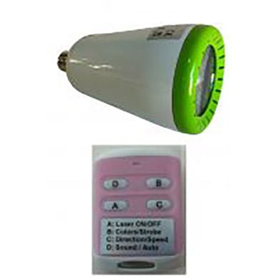 Міні-лазер X-Laser X-MINI21 Red and green laser DJ bulb with E27