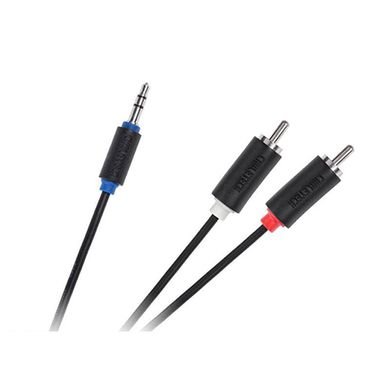 Готовый кабель Jack 3.5-2RCA 1м Cabletech standard KPO3952-1
