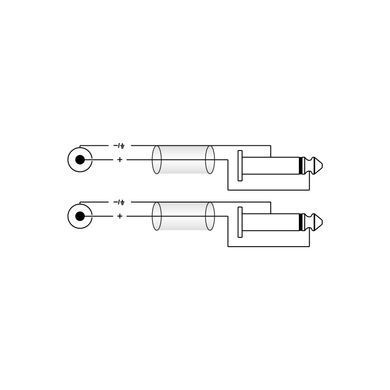 Аудиокабель Roxtone SACC150L3, 2х1x0.14, 3 м