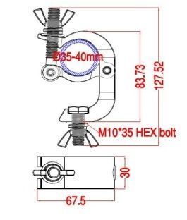 Струбцина для кріплення EMS 235B130ZY-DM10D