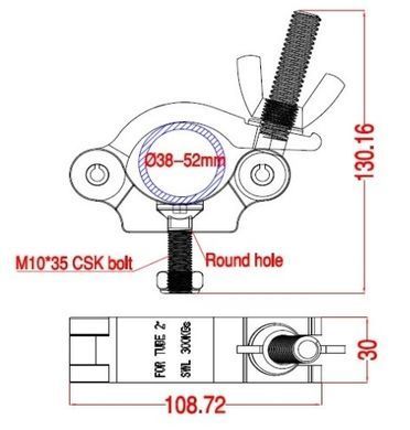 Струбцина для світлового обладнання EMS 223P130-DM10FN
