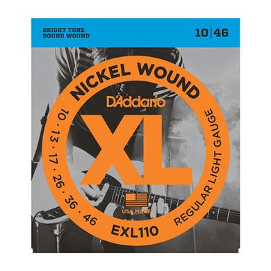 Струни D'Addario EXL110 Nickel Wound, Regular Light, 10-46